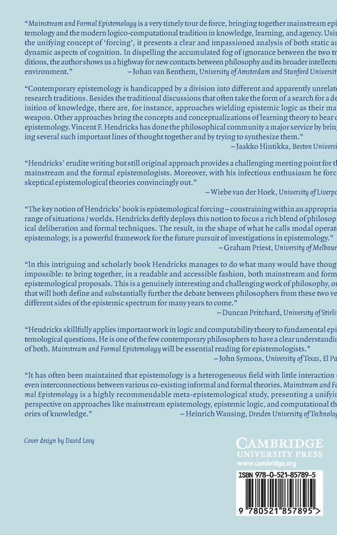 Produktbild: Mainstream and Formal Epistemology