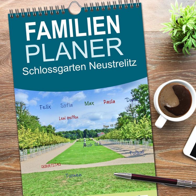 Produktbild: Familienplaner 2026 - Schlossgarten Neustrelitz mit 5 Spalten (Wandkalender, 21 x 45 cm) CALVENDO