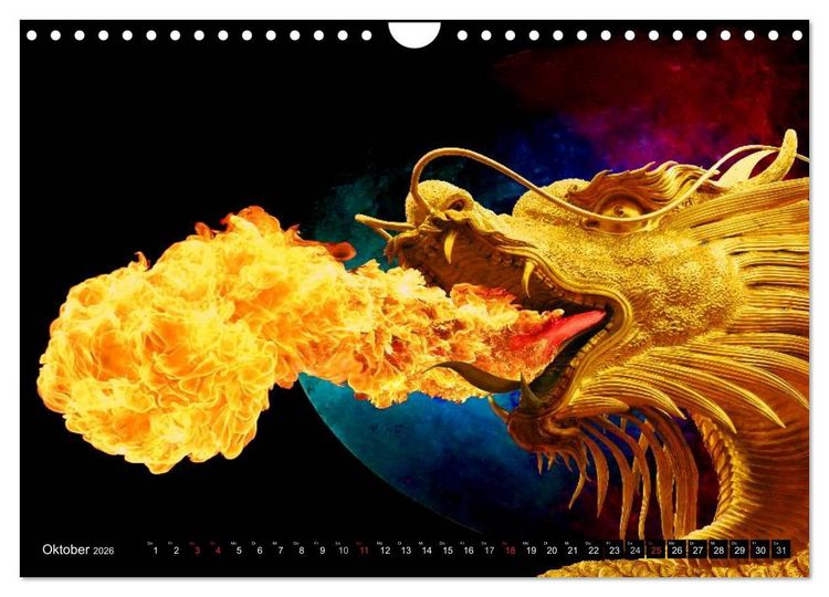 Produktbild: Feuer &bull; W&auml;rme, Licht & Gefahr (Wandkalender 2026 DIN A4 quer), CALVENDO Monatskalender