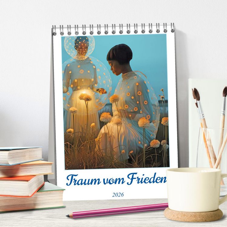 Produktbild: Traum vom Frieden (Tischkalender 2026 DIN A5 hoch), CALVENDO Monatskalender