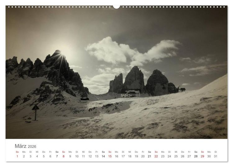 Produktbild: Drei Zinnen - S&uuml;dtirols Wahrzeichen (Wandkalender 2026 DIN A2 quer), CALVENDO Monatskalender