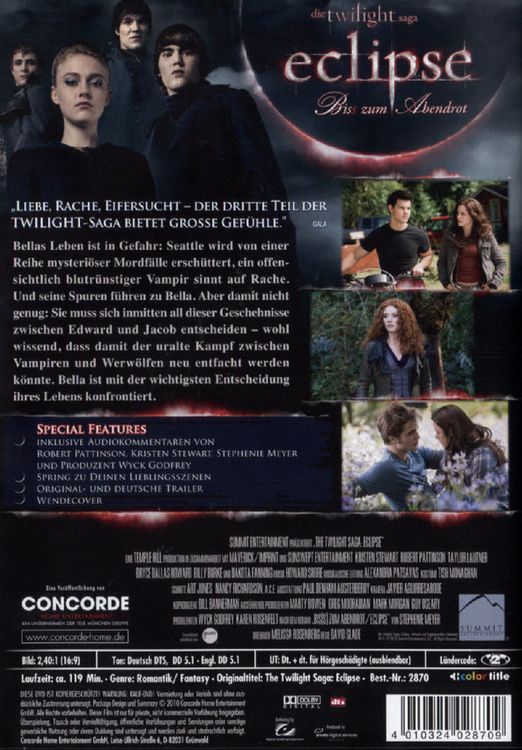 Produktbild: Eclipse - Biss zum Abendrot