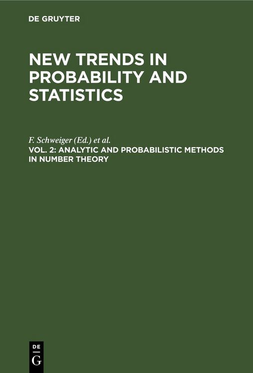 Produktbild: Analytic and Probabilistic Methods in Number Theory