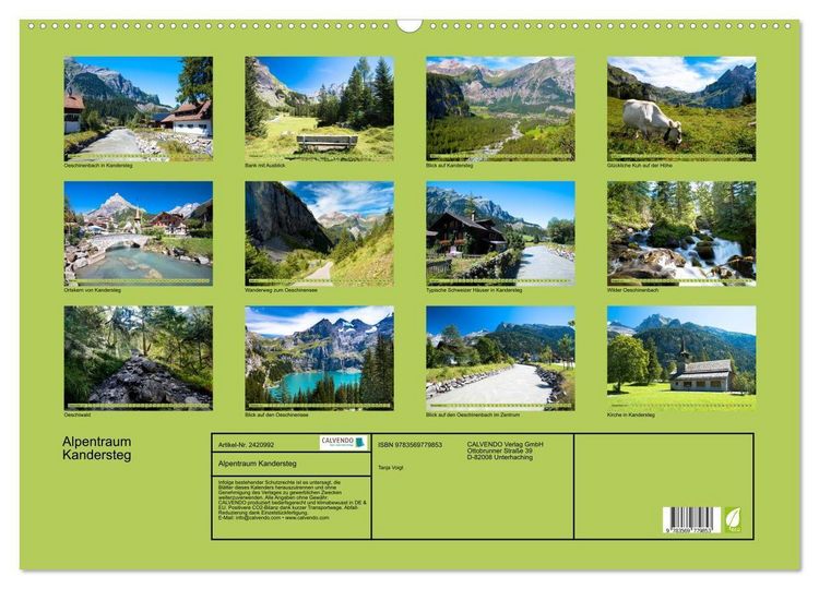 Produktbild: Alpentraum Kandersteg (Wandkalender 2027 DIN A2 quer), CALVENDO Monatskalender