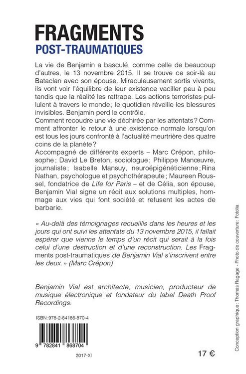 Produktbild: Fragments post-traumatiques : vie continue