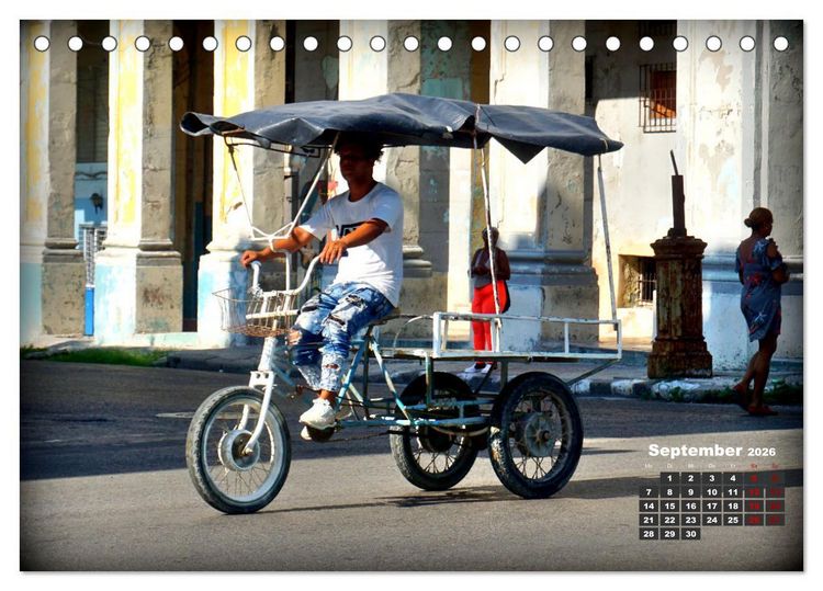 Produktbild: Lastenr&auml;der in Havanna (Tischkalender 2026 DIN A5 quer), CALVENDO Monatskalender