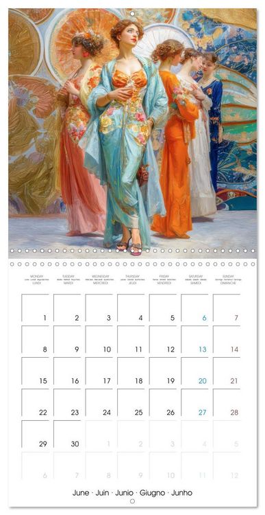 Produktbild: Stylish Women Art Nouveau Era (Wall Calendar 2026 12 &times; 12 Inch) CALVENDO 12 Month Wall Calendar