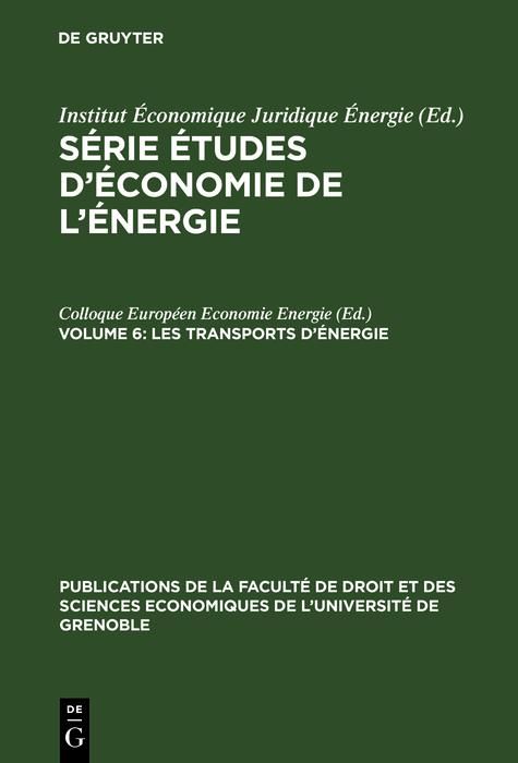 Produktbild: Les Transports d'&Eacute;nergie