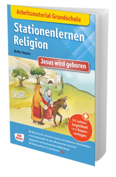 Produktbild: Arbeitsmaterial Grundschule. Stationenlernen Religion: Jesus wird geboren