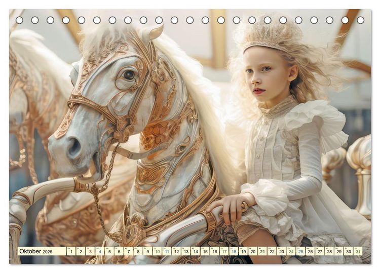 Produktbild: Karussell Nostalgie fr&uuml;her und heute (Tischkalender 2026 DIN A5 quer), CALVENDO Monatskalender
