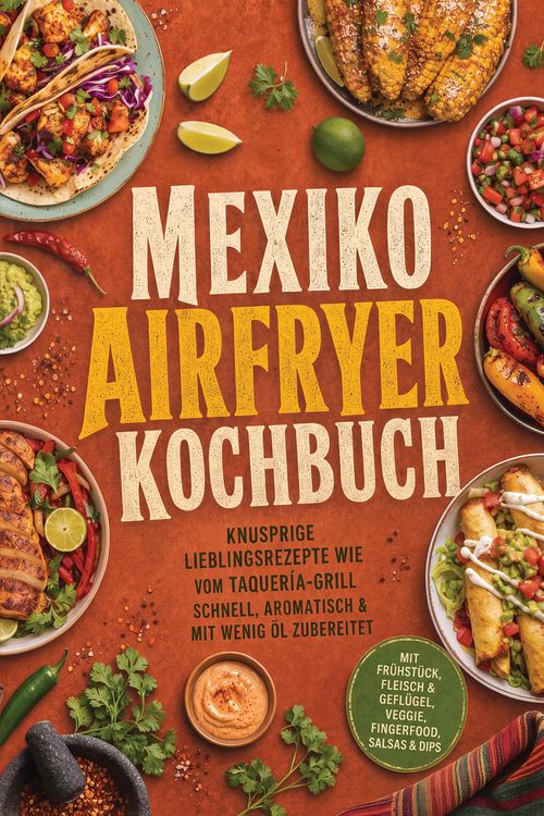Produktbild: Mexiko Airfryer Kochbuch: Knusprige Lieblingsrezepte wie vom Taquer&iacute;a-Grill - schnell, aromatisch & mit wenig &Ouml;l zubereitet. Mit Fr&uuml;hst&uuml;ck, Fleisch &