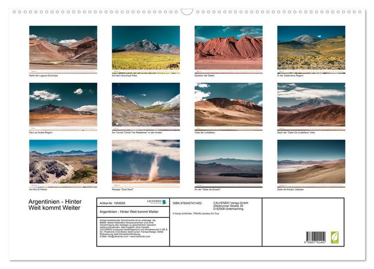 Produktbild: Argentinien - Hinter Weit kommt Weiter (Wandkalender 2026 DIN A2 quer), CALVENDO Monatskalender