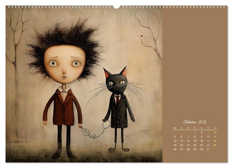 Produktbild: Die Katze - mein Freund (hochwertiger Premium Wandkalender 2026 DIN A2 quer), Kunstdruck in Hochglanz