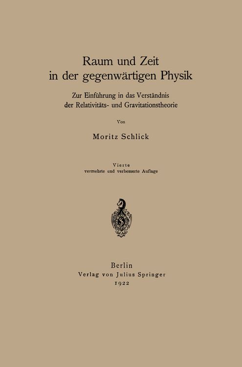 Produktbild: Raum und Zeit in der gegenw&auml;rtigen Physik