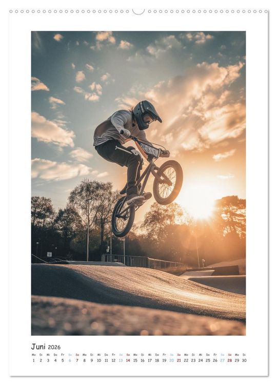 Produktbild: BMX Action (Wandkalender 2026 DIN A2 hoch), CALVENDO Monatskalender