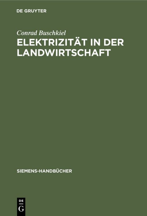 Produktbild: Elektrizit&auml;t in der Landwirtschaft