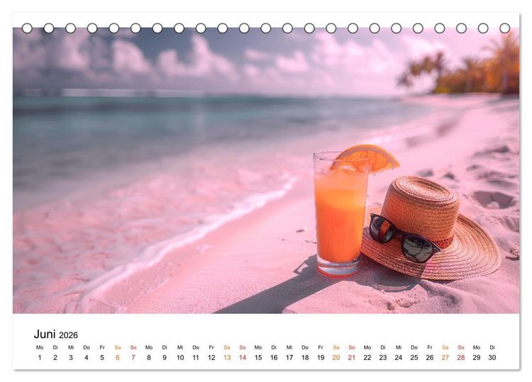 Produktbild: Maritim pur - Strandtr&auml;ume (Tischkalender 2026 DIN A5 quer), CALVENDO Monatskalender