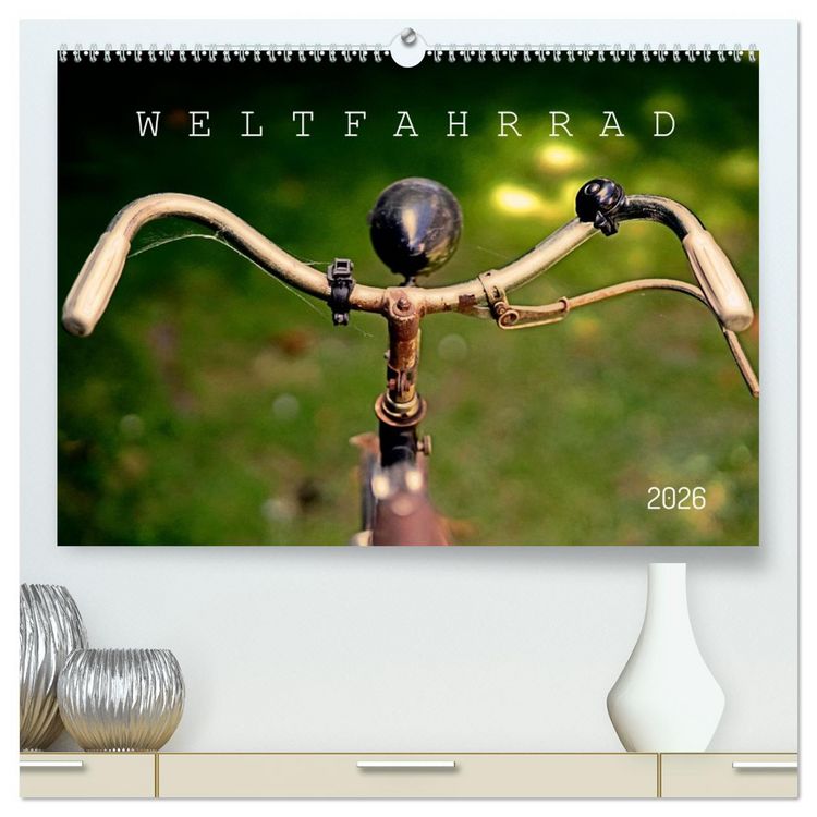 Produktbild: Weltfahrrad (hochwertiger Premium Wandkalender 2026 DIN A2 quer), Kunstdruck in Hochglanz