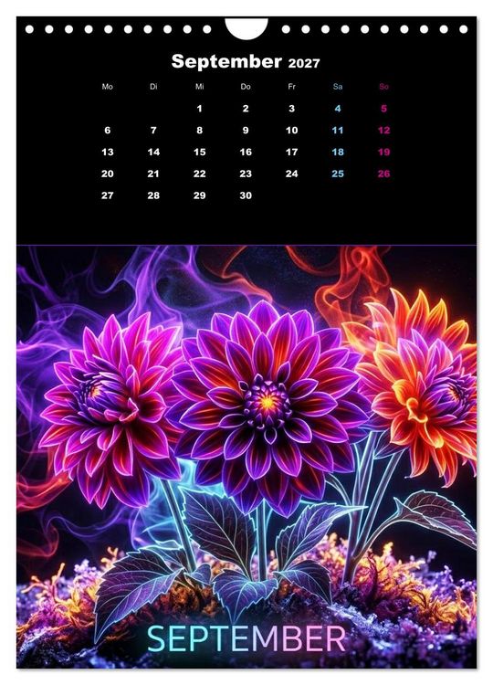 Produktbild: Neon Botanicals - Flora im Lichtrausch (Wandkalender 2027 DIN A4 hoch), CALVENDO Monatskalender