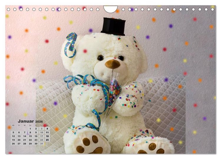 Produktbild: Teddys, wollen wir Kalender anschauen? (Wandkalender 2026 DIN A4 quer), CALVENDO Monatskalender