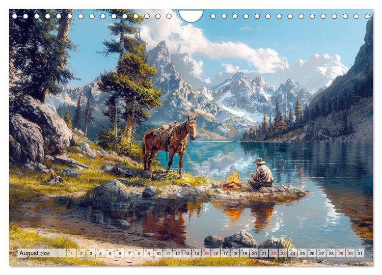 Produktbild: Pferde, Freiheit, Westernreiten (Wandkalender 2026 DIN A4 quer), CALVENDO Monatskalender