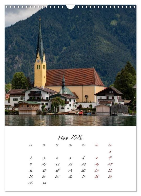 Produktbild: Tegernsee - Im Herz der Natur (Wandkalender 2026 DIN A3 hoch), CALVENDO Monatskalender