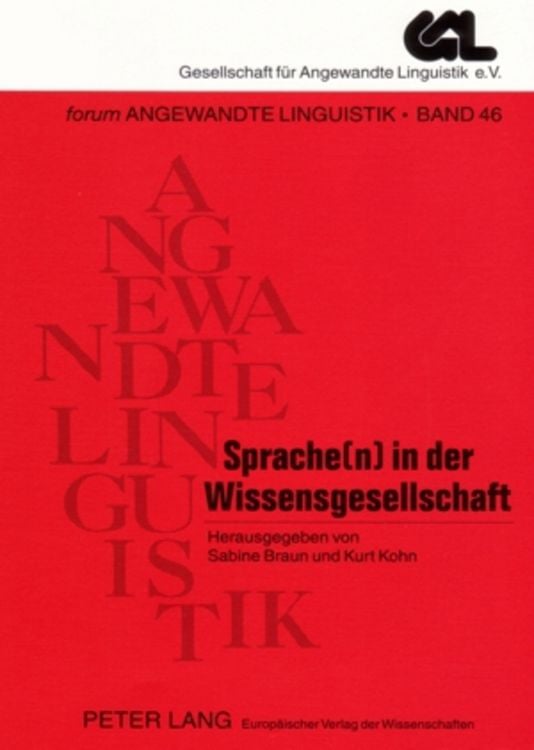 Produktbild: Sprache(n) in der Wissensgesellschaft
