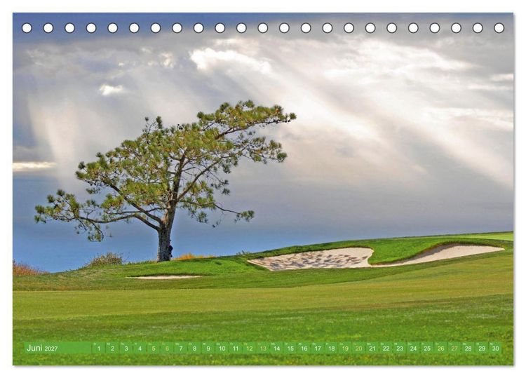 Produktbild: Golfparadiese der Welt (Tischkalender 2027 DIN A5 quer), CALVENDO Monatskalender