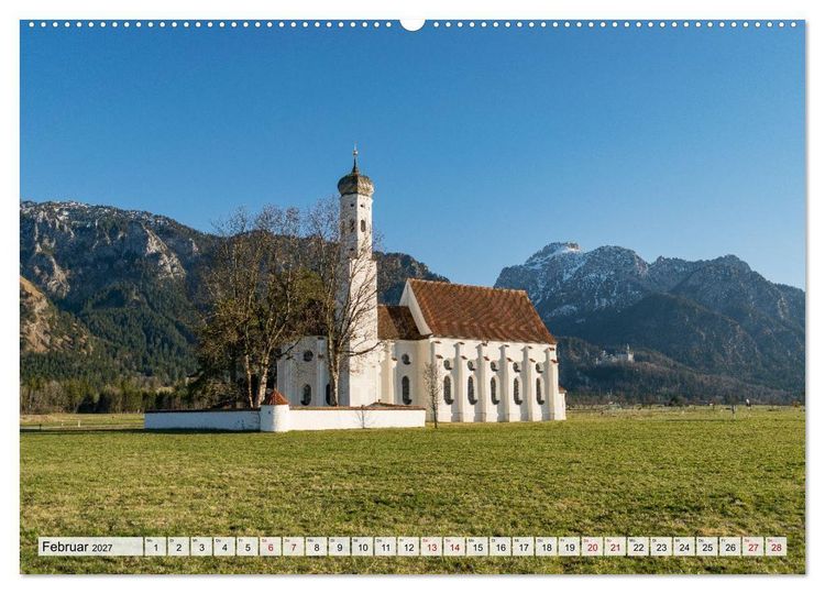 Produktbild: Urlaubsregion Bayern (Wandkalender 2027 DIN A2 quer), CALVENDO Monatskalender