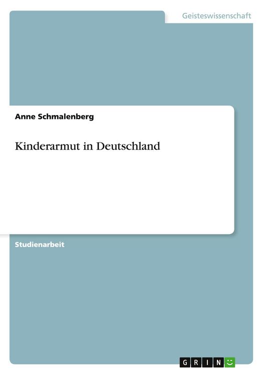 Produktbild: Kinderarmut in Deutschland