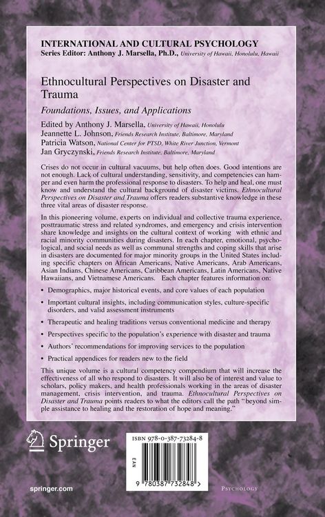 Produktbild: Ethnocultural Perspectives on Disaster and Trauma