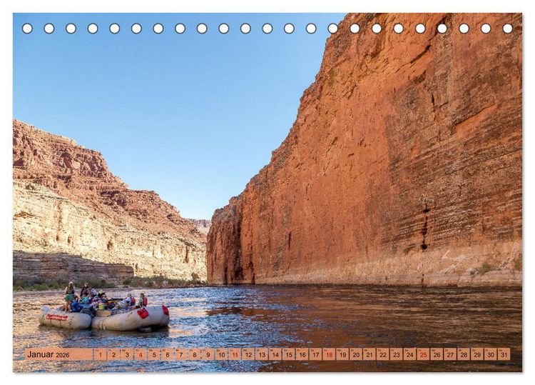 Produktbild: Colorado River Rafting im Grand Canyon (Tischkalender 2026 DIN A5 quer), CALVENDO Monatskalender