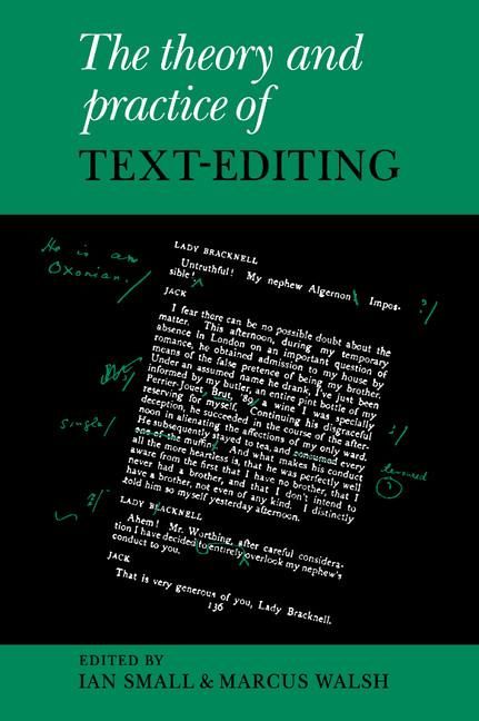 Produktbild: The Theory and Practice of Text-Editing