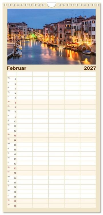 Produktbild: Familienplaner 2027 - Venedig - Stadt im Meer mit 5 Spalten (Wandkalender, 21 x 45 cm) CALVENDO