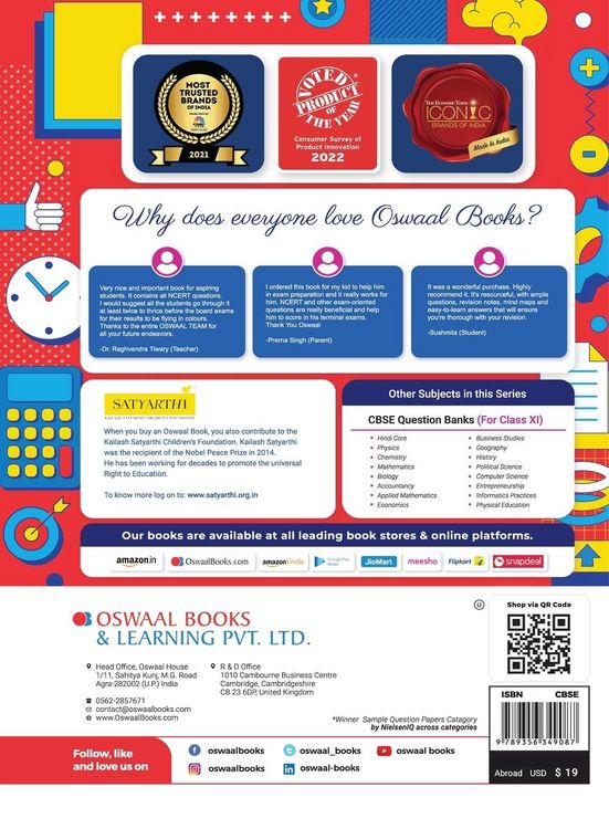 Produktbild: Oswaal CBSE Chapterwise & Topicwise Question Bank Class 11 English Core Book (For 2023-24 Exam)