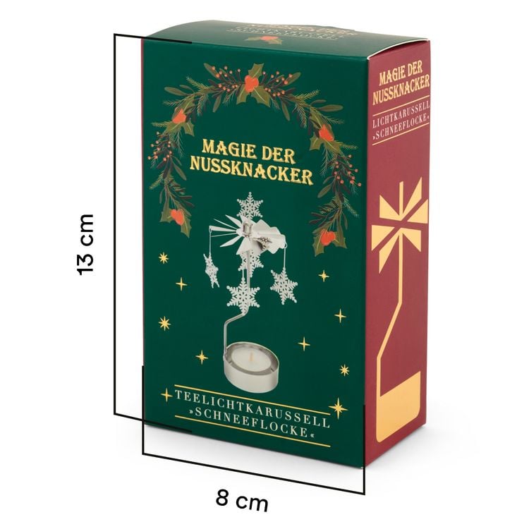 Produktbild: Teelichtkarussel Set "Schneeflocke", silber