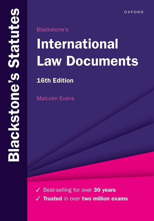 Produktbild: Blackstone's International Law Documents