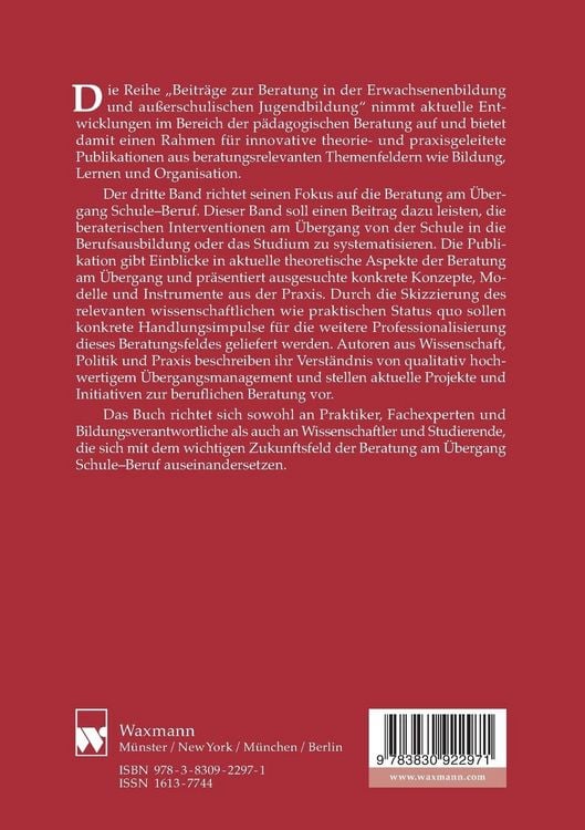 Produktbild: Der &Uuml;bergang Schule&ndash;Beruf