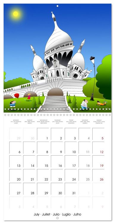 Produktbild: PARICATURES (Calendrier mural carr&eacute; 2026 30x30 cm) Calendrier double avec une page pour vos prises de notes