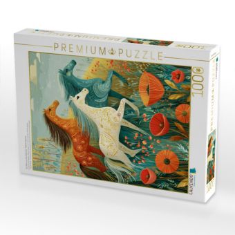 Produktbild: CALVENDO Puzzle Ein Motiv aus dem Kalender "Folk Art Seasons | 1000 Teile Lege-Gr&ouml;&szlig;e 64x48cm Foto-Puzzle f&uuml;r gl&uuml;ckliche Stunden