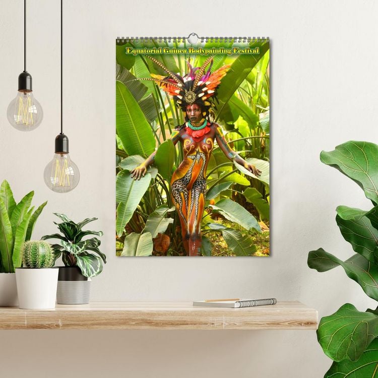 Produktbild: Equatorial Guinea Bodypainting Festival (Wall Calendar 2026 DIN A3 portrait), CALVENDO 12 Month Wall Calendar