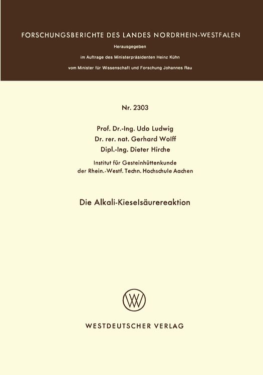 Produktbild: Die Alkali-Kiesels&auml;urereaktion