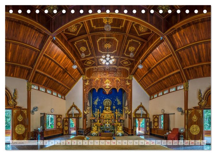 Produktbild: BUDDHA - Buddhistische Tempel in Nordthailand (Tischkalender 2026 DIN A5 quer), CALVENDO Monatskalender