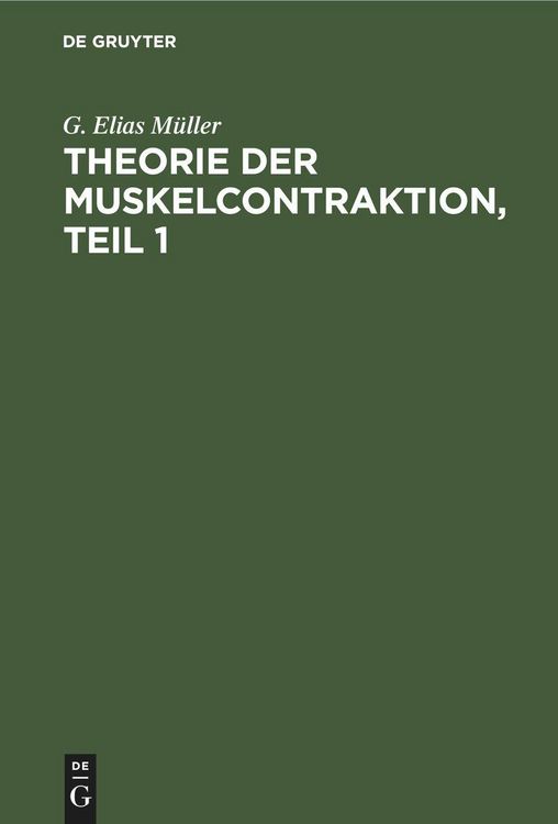 Produktbild: Theorie der Muskelcontraktion, Teil 1