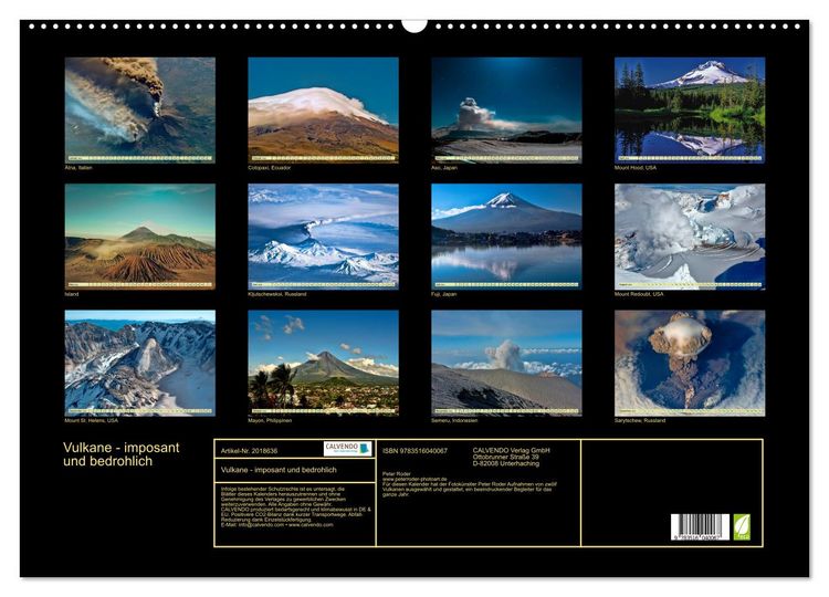 Produktbild: Vulkane - imposant und bedrohlich (Wandkalender 2026 DIN A2 quer), CALVENDO Monatskalender