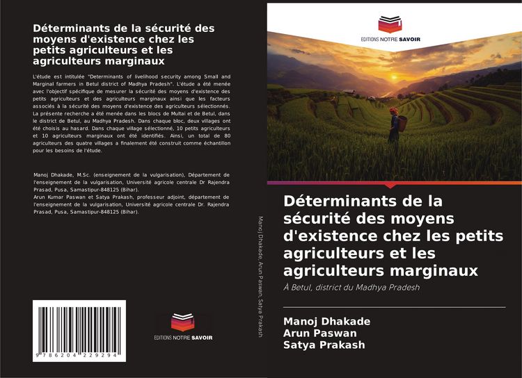 Produktbild: D&eacute;terminants de la s&eacute;curit&eacute; des moyens d'existence chez les petits agriculteurs et les agriculteurs marginaux