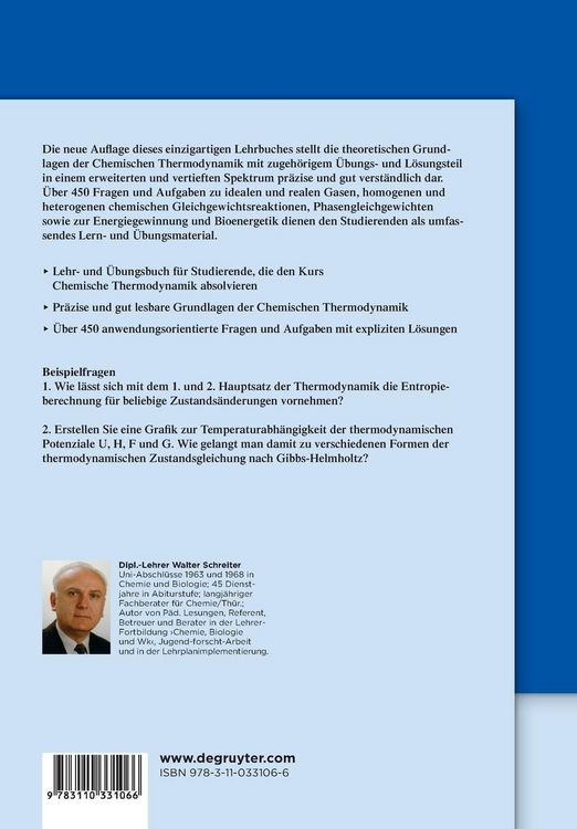 Produktbild: Chemische Thermodynamik