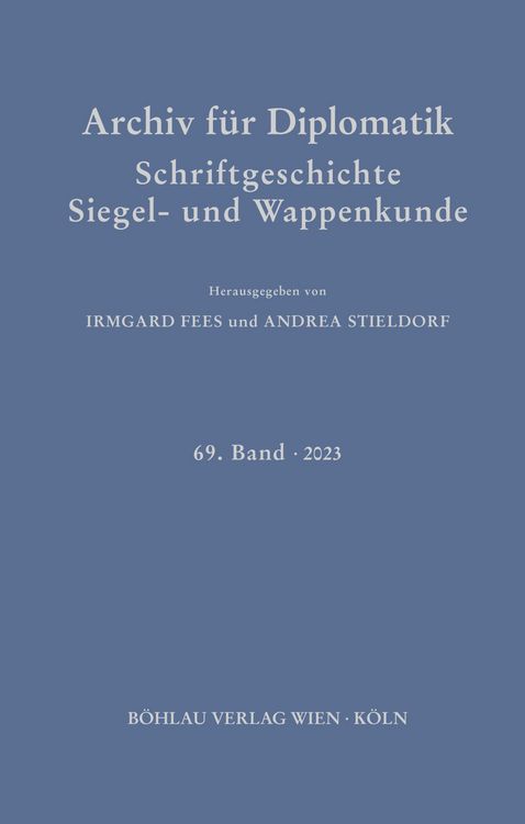 Produktbild: Archiv f&uuml;r Diplomatik, Schriftgeschichte, Siegel- und Wappenkunde