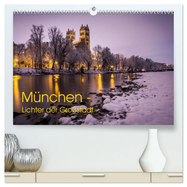Produktbild: M&uuml;nchen - Lichter der Gro&szlig;stadt (hochwertiger Premium Wandkalender 2026 DIN A2 quer), Kunstdruck in Hochglanz