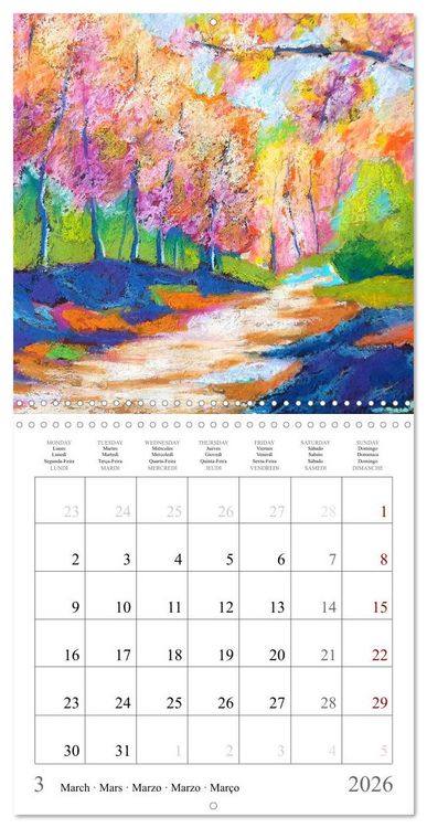 Produktbild: Painted landscapes dressed in seasonal colours (Wall Calendar 2026 12 &times; 12 Inch) CALVENDO 12 Month Wall Calendar